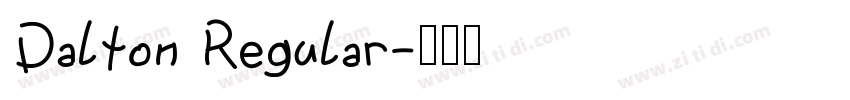 Dalton Regular字体转换